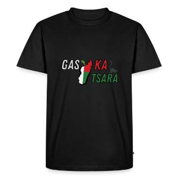 GASY KA TSARA - T-shirt Premium bio Homme - noir - Devant - Nico (187cm)