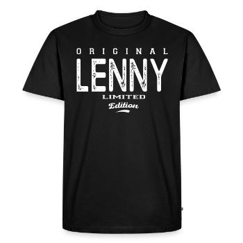 Lenny Tshirt personnalisé prénom lenny, Lenny - T-shirt Premium bio Homme - noir - Devant - Nico (187cm)