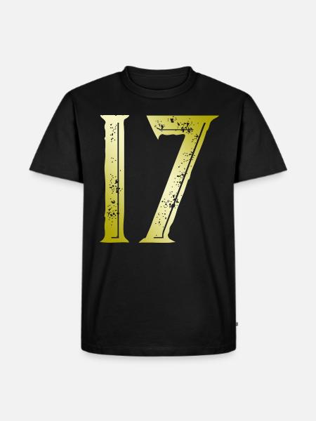 17 Number Symbol - Men's Premium Organic T-Shirt - black