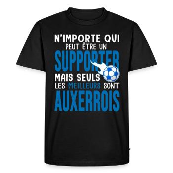 Cadeau foot auxerre supporter auxerrois - T-shirt Premium bio Homme - noir - Devant - Nico (187cm)