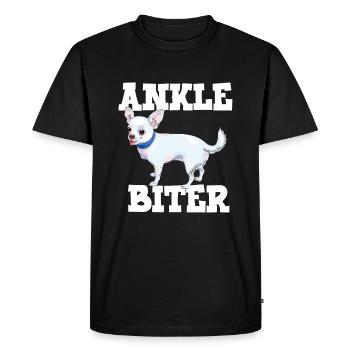 Chihuahua Chien Mordeur de cheville - T-shirt Premium bio Homme - noir - Devant - Nico (187cm)