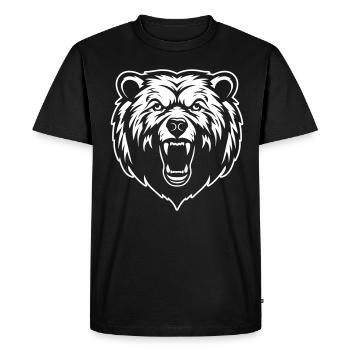 Grizzly Bear Head - Men's Premium Organic T-Shirt - black - Front - Nico (187cm)