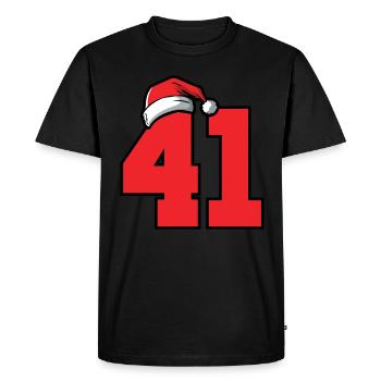 41 Numéro Noël - T-shirt Premium bio Homme - noir - Devant - Nico (187cm)