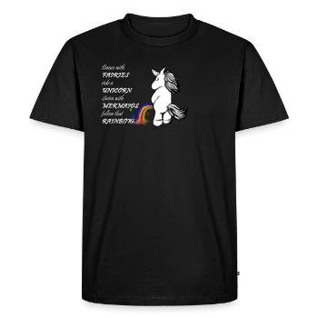 unicorn unicorn elf mermaids - Men's Premium Organic T-Shirt - black - Front - Nico (187cm)