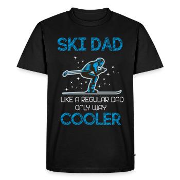 skiez papa comme un papa ordinaire seul moyen plus frais - T-shirt Premium bio Homme - noir - Devant - Nico (187cm)