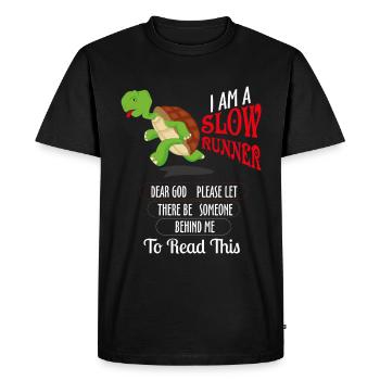 Je suis un coureur lent - T-shirt Premium bio Homme - noir - Devant - Nico (187cm)