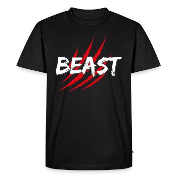 BEAST - chat sauvage - T-shirt Premium bio Homme - noir - Devant - Nico (187cm)