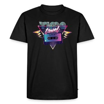 Time travel tape - T-shirt Premium bio Homme - noir - Devant - Nico (187cm)