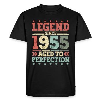 Légende 1955 Vintage Cadeau d’anniversaire - T-shirt Premium bio Homme - noir - Devant - Nico (187cm)