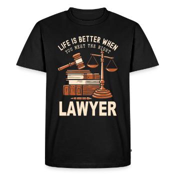 Lawyer Gift - Men's Premium Organic T-Shirt - black - Front - Nico (187cm)