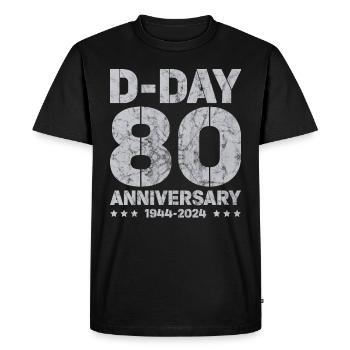 D-Day - T-shirt Premium bio Homme - noir - Devant - Nico (187cm)