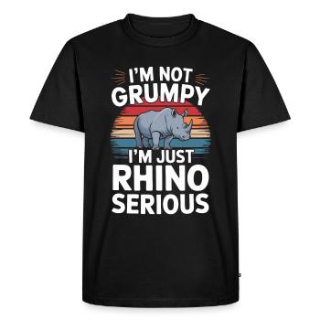 Rhinocéros Rhinocéros - T-shirt Premium bio Homme - noir - Devant - Nico (187cm)