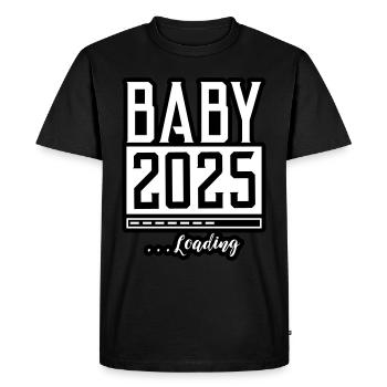 Bébé 2025 Chargement Babyshower - T-shirt Premium bio Homme - noir - Devant - Nico (187cm)