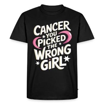 Sensibilisation au cancer Cancer Cancer du sein - T-shirt Premium bio Homme - noir - Devant - Nico (187cm)
