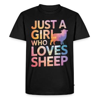 Moutons Éleveur d’ovins Éleveur d’agneaux - T-shirt Premium bio Homme - noir - Devant - Nico (187cm)