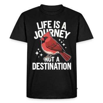 Cardinal Red Cardinal Vogel Red Cardinal - Men's Premium Organic T-Shirt - black - Front - Nico (187cm)