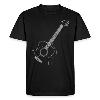 Cadeau de guitare guitariste guitare acoustique - T-shirt Premium bio Homme - noir - Devant - Nico (187cm)