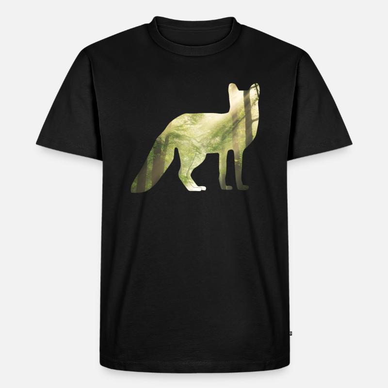Conception de renards renards - T-shirt Premium bio Homme - noir