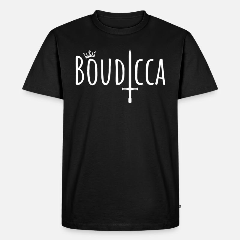 Boudicca Contrast - Männer Premium Bio T-Shirt - Schwarz