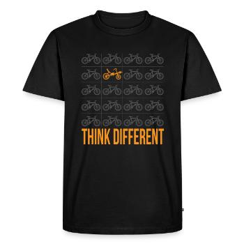 Vélo couché - T-shirt Premium bio Homme - noir - Devant - Nico (187cm)