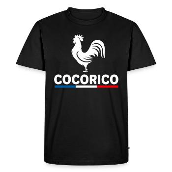 France supporters équipe de france - cocorico - T-shirt Premium bio Homme - noir - Devant - Nico (187cm)