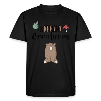 Forêt - T-shirt Premium bio Homme - noir - Devant - Nico (187cm)
