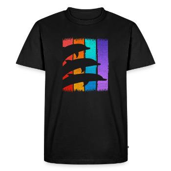 Dauphins dauphins - T-shirt Premium bio Homme - noir - Devant - Nico (187cm)