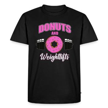 Beignet Lift Fitness - T-shirt Premium bio Homme - noir - Devant - Nico (187cm)