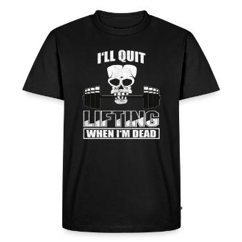 Sport de musculation Fitness Lift - T-shirt Premium bio Homme - noir - Devant - Nico (187cm)