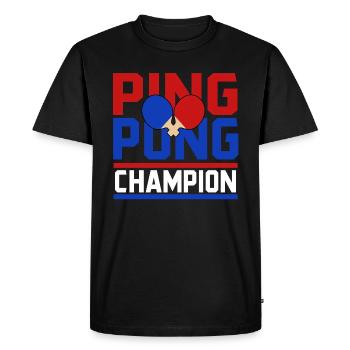 Ping-Pong - Men's Premium Organic T-Shirt - black - Front - Nico (187cm)