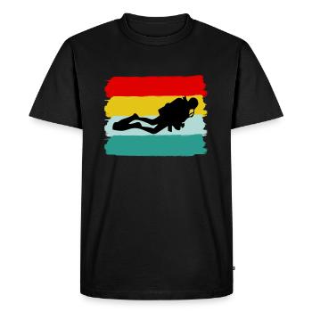 Plongeur plongeur plongeur plongeur plongeur plongeur - T-shirt Premium bio Homme - noir - Devant - Nico (187cm)