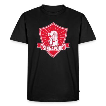 Singapore - Men's Premium Organic T-Shirt - black - Front - Nico (187cm)