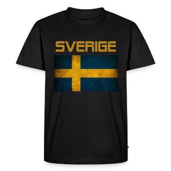 Suédois Suède cadeau suédois drapeau suédois - T-shirt Premium bio Homme - noir - Devant - Nico (187cm)