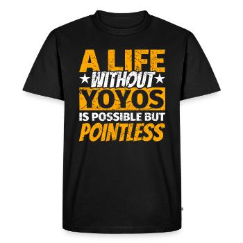 Cadeaux Yoyo pour les joueurs de yo-yo - T-shirt Premium bio Homme - noir - Devant - Nico (187cm)