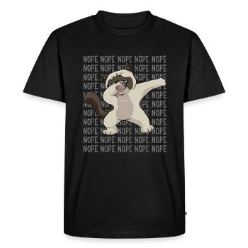 Dabbing Nope chat T-shirt dansant chat T-shirt - T-shirt Premium bio Homme - noir - Devant - Nico (187cm)