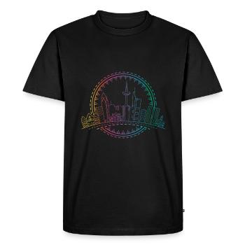 Frankfurt - Men's Premium Organic T-Shirt - black - Front - Nico (187cm)