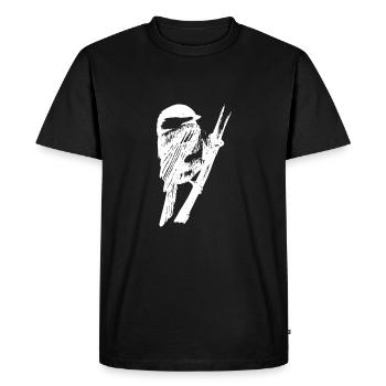 Mésange bleue - T-shirt Premium bio Homme - noir - Devant - Nico (187cm)