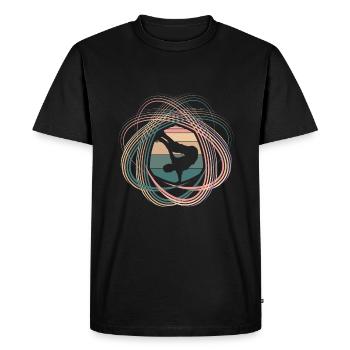 Breakdance - Men's Premium Organic T-Shirt - black - Front - Nico (187cm)