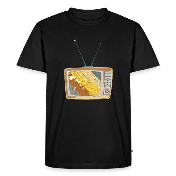 Retro TV - Men's Premium Organic T-Shirt - black - Front - Nico (187cm)