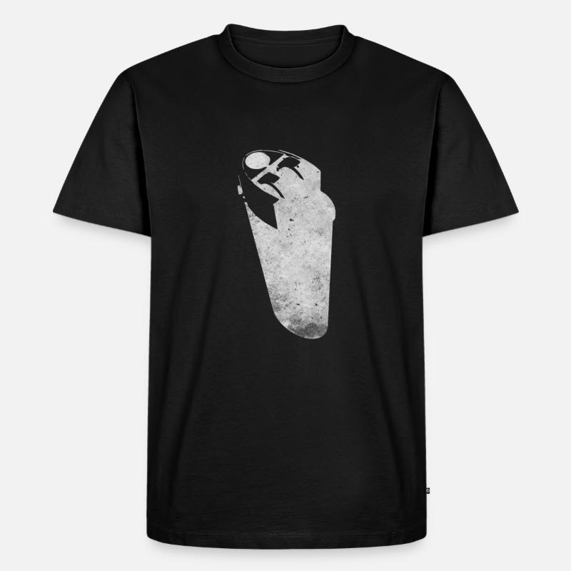 Feuerzeug - Männer Premium Bio T-Shirt - Schwarz