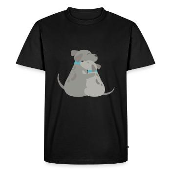 Chien câlin - T-shirt Premium bio Homme - noir - Devant - Nico (187cm)