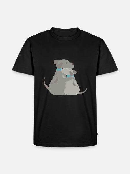 Dog hug - Men's Premium Organic T-Shirt - black