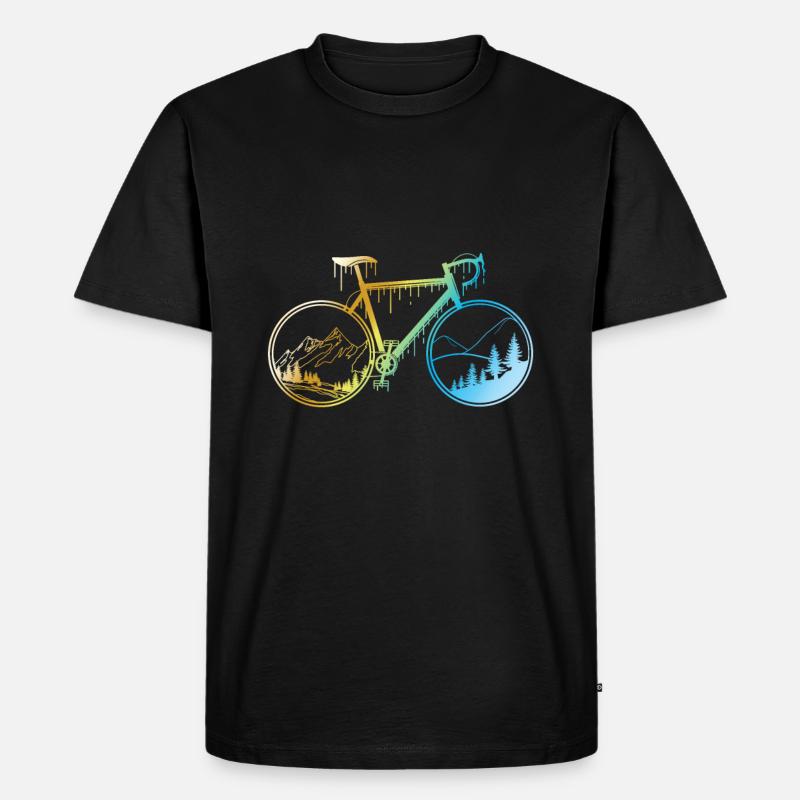 Conception de vélo de gravier - T-shirt Premium bio Homme - noir