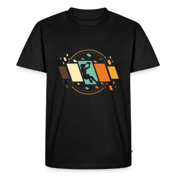 Retro bouldering women - Men's Premium Organic T-Shirt - black - Front - Nico (187cm)