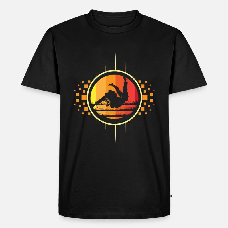Judo Retro - Männer Premium Bio T-Shirt - Schwarz