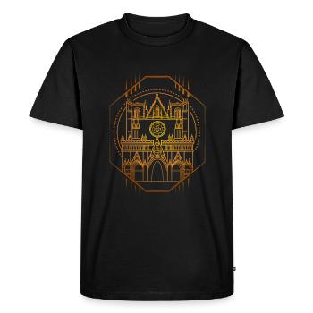 Lyon - T-shirt Premium bio Homme - noir - Devant - Nico (187cm)