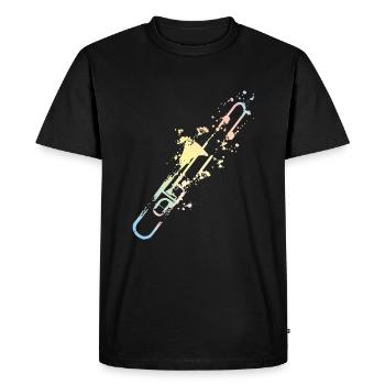 Trombone Splash - T-shirt Premium bio Homme - noir - Devant - Nico (187cm)