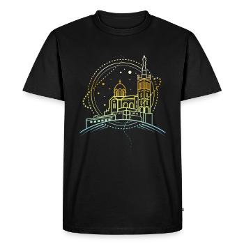 Marseille - T-shirt Premium bio Homme - noir - Devant - Nico (187cm)