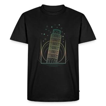 Pise - T-shirt Premium bio Homme - noir - Devant - Nico (187cm)