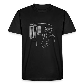 Civil engineer design - Men's Premium Organic T-Shirt - black - Front - Nico (187cm)